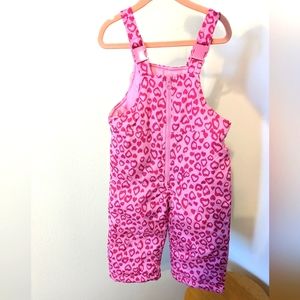 Pink Girls Snow Bib